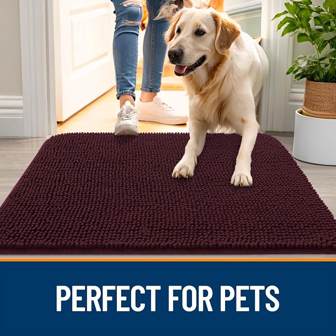 OLANLY Dog Door Mat for Muddy Paws 24x16, Absorbs Moisture and Dirt, Absorbent - Image 6