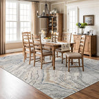Rugshop Marble Swirl Distressed Gray Area Rug 6' 6" x 9' Ideal - Image 6