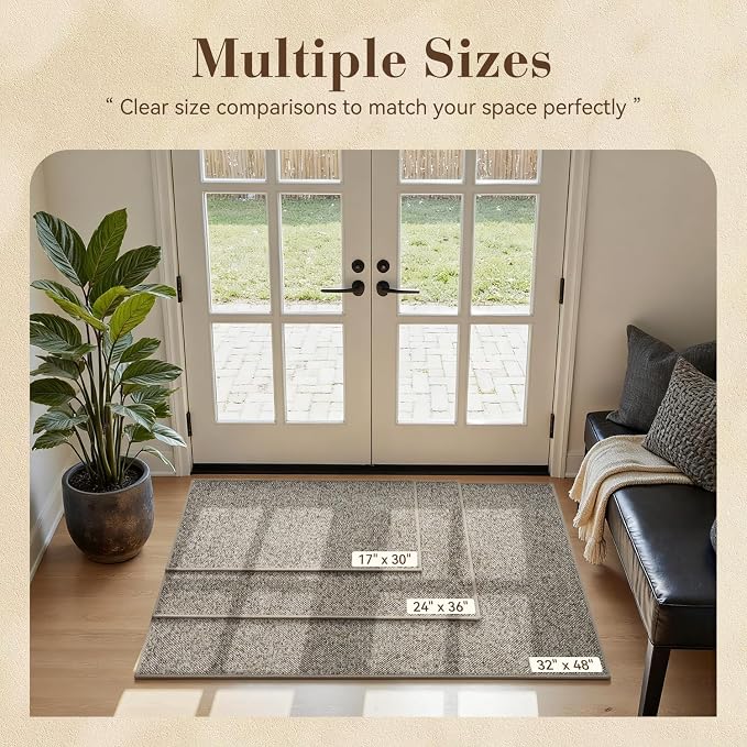 MontVoo Door Mat Indoor Entrance Doormat, Absorbent Durable Rubber Non Slip - Image 2