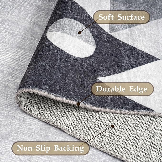 HOMFINE Washable Modern Area Rug - Image 4