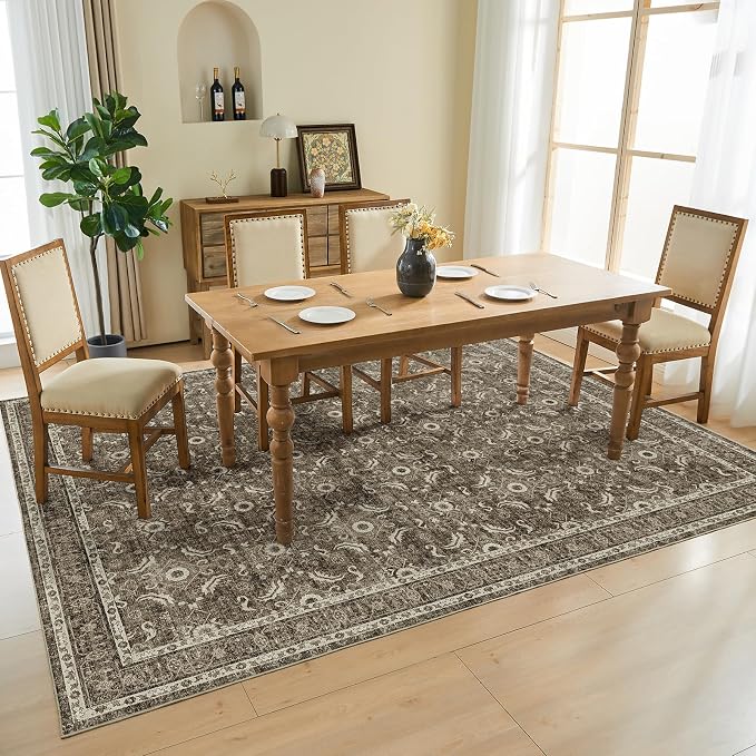 WITSHOCK Living Room Area Rugs 8x10: Soft Non-Slip Backing Washable Rugs - Image 3