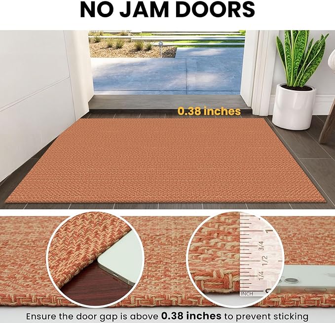 IOHOUZE Small Area Rug 2x3 Washable Woven Rugs - Image 3