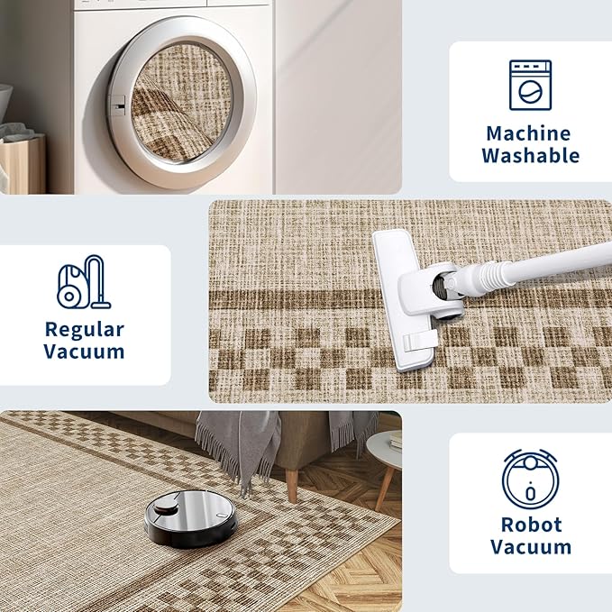Rug Runners for Hallways 2x8 Washable Kitchen Runner Rug Non Slip Low Pile - Image 6