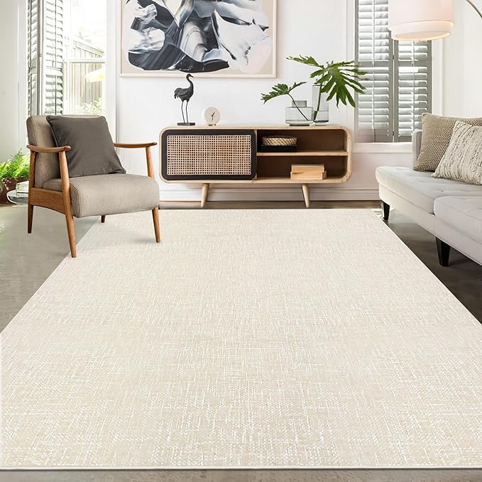 RUGSREAL Bedroom Area Rug 4x6 Modern Abstract Area Rug Stain Resistant Small - Image 9