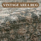 MontVoo-Vintage Area Rug 4X6 Green Rugs - Image 3