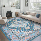 WILLSUN Washable Area Rugs, 8x10 Non-Slip Boho Large Area Rugs by Embracethewarmthofhome