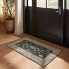 RUGGABLE Washable Vintage Area Rug – Verena Dark Wood 4x6, Stain-Resistant - Image 2