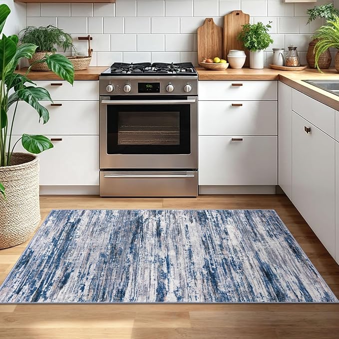3x5 Modern Abstract Area Rug for Entryway, Low-Pile Door Mat Indoor for Living - Image 2