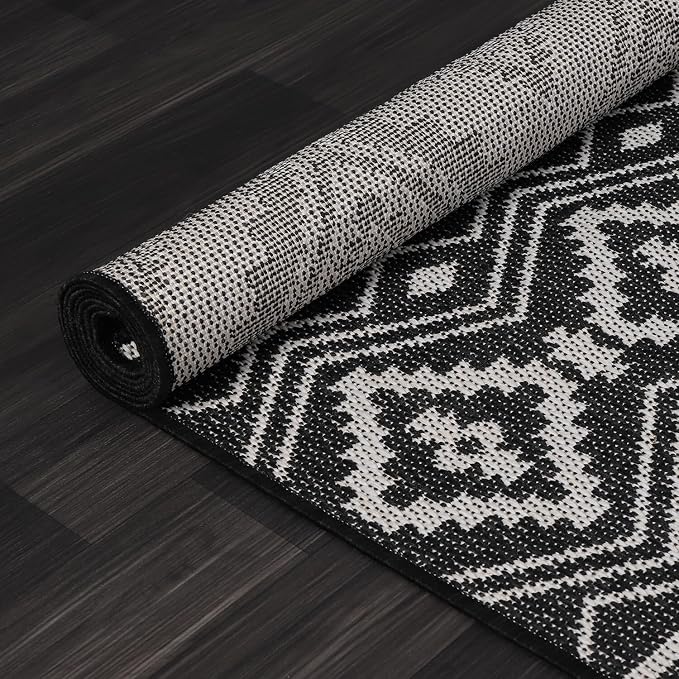 Beverly Rug Waikiki Boho Indoor Outdoor Rug 10x14, Washable Outside Carpet - Image 6