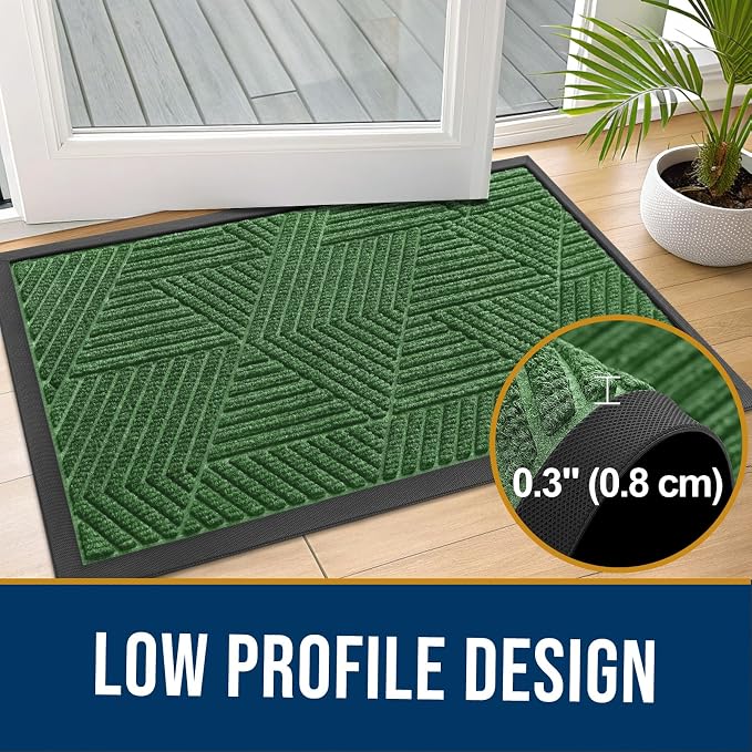 Kitinjoy Front Door Mat Outside Entrance, Sturdy Natural Dirt Trapper, Heavy - Image 5