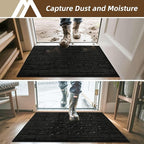 COSY HOMEER Door Mat, Dirt Trapper Entryway Rugs 24"x36", Non Slip Washable - Image 3