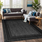 Beverly Rug Outdoor Rug 6x9 Modern Bordered Area Rugs - Image 5