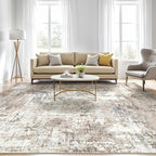 5x8 Area Rug Living Room: Machine Washable Large Abstract Soft Rugs Stain - Image 5