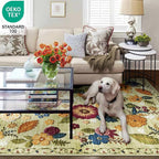 4x6 Machine Washable Area Rug for Living Room, Kids and Pets Friendly for - Image 3