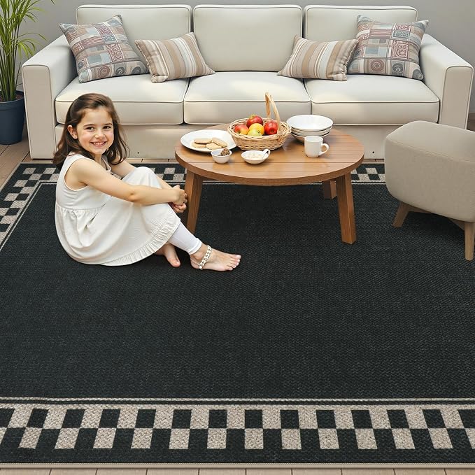 OJIA Easy Jute 5x7 Area Rugs, Washable Outdoor Patio Rug - Image 7