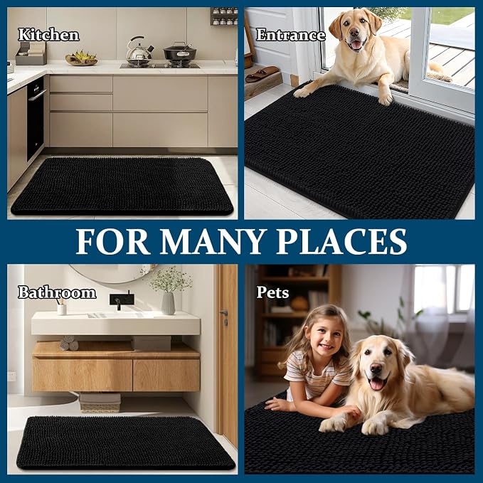 OLANLY Dog Door Mat for Muddy Paws 35x24, Absorbs Moisture and Dirt, Absorbent - Image 8