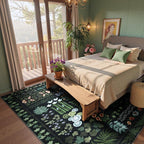 Boho Washable Living Room Bedroom Area Rug 8x10 Under Bed, Floral Large Living - Image 3
