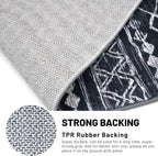 KUTA Boho Runners for Hallways 2x8 Black Moroccan Washable Runner Rug Non-Slip - Image 6