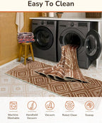 Area Rug 10x14 Rug Machine Washable Non-Slip Low Pile Print Pattern Western Rug - Image 5