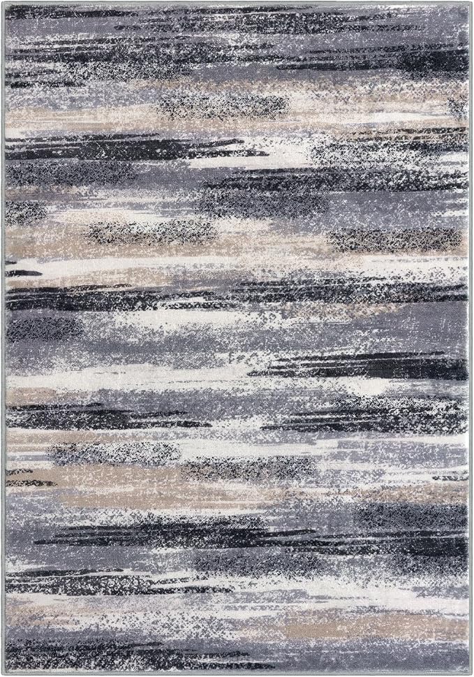 Modern Abstract 5x7 Machine Washable Area Rug Non-Slip Soft Bedroom Living Romm - Image 9