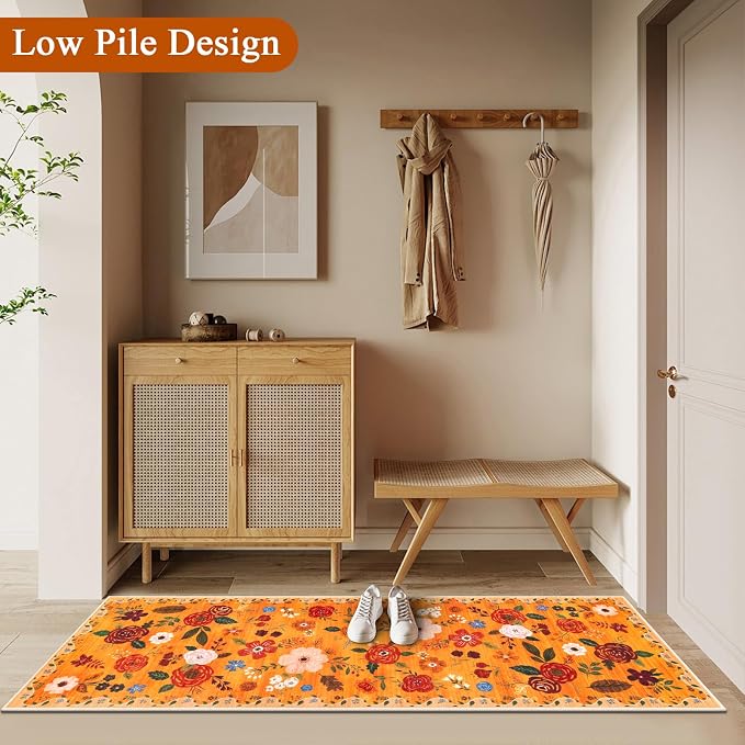 U'Artlines 2'6" x 8' Fall Boho Runner Rug - Image 9