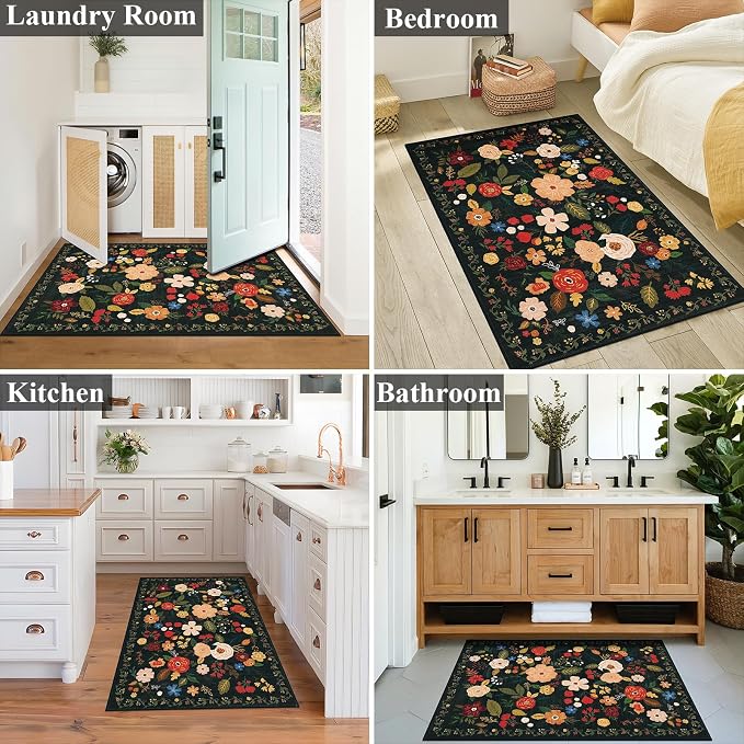 U'Artlines Indoor Door Mat Entrance Rug 2'x3'Soft Non Slip Machine Washable - Image 5