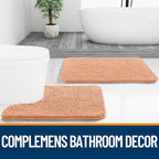 OLANLY Toilet Rugs U-Shaped 24x20, Extra Soft Absorbent Chenille Contour - Image 7
