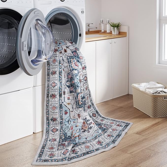 zesthome Area Rugs 9x12, Washable Rug Non-Slip Low Pile Rugs - Image 6