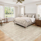 8x10 Area Rugs Living Room: Washable Large Vintage Rug Neutral Non-Slip Soft - Image 5