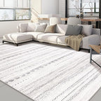 Nakagishi Area Rugs 9x12 Living Room: Washable Boho Large Neutral Modern Soft by NakagishiAreaRug