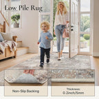 GENIMO Washable 6x9 Area Rugs for Living Room, Non Slip Modern Abstract Rug - Image 7