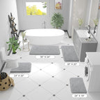 OLANLY Bathroom Rugs 45x27, Extra Soft Absorbent Chenille Bath Rugs, Rubber - Image 2