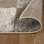 SUPERIOR Indoor Area Rug, Jute Backed, Modern Geometric Patchwork Floor Decor - Image 7