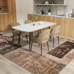 LOCHAS Rug for Living Room 6x9, Washable Soft Area Rugs for Bedroom, Abstract - Image 2