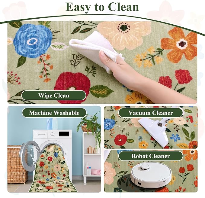 U'Artlines Indoor Door Mat Entrance Rug 2'x3'Soft Non Slip Machine Washable - Image 8