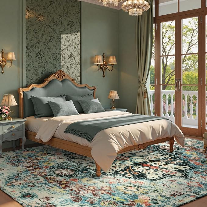 Lahome Area Rugs 9x12 Living Room Boho Washable Rugs 9x12, Large Boho Rugs - Image 3