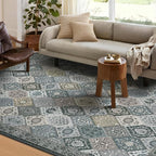 Phantoscope Washable Area Rug 9'x12' Non-Slip, Vintage Boho Rugs - Image 6