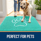OLANLY Dog Door Mat for Muddy Paws 59x35, Paw Print Design, Absorbs Moisture - Image 6