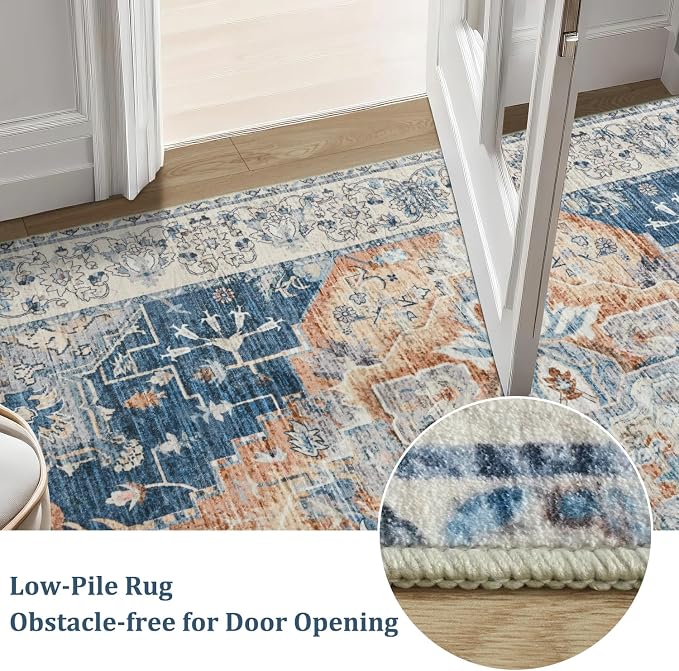Large Area Rugs 9x12, Low Pile Washable Rugs - Image 9