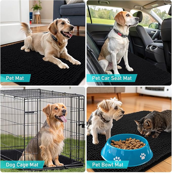OLANLY Dog Door Mat for Muddy Paws 54x24, Absorbs Moisture and Dirt, Absorbent - Image 7