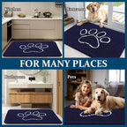 OLANLY Dog Door Mat for Muddy Paws 47x24, Paw Print Design, Absorbs Moisture - Image 8