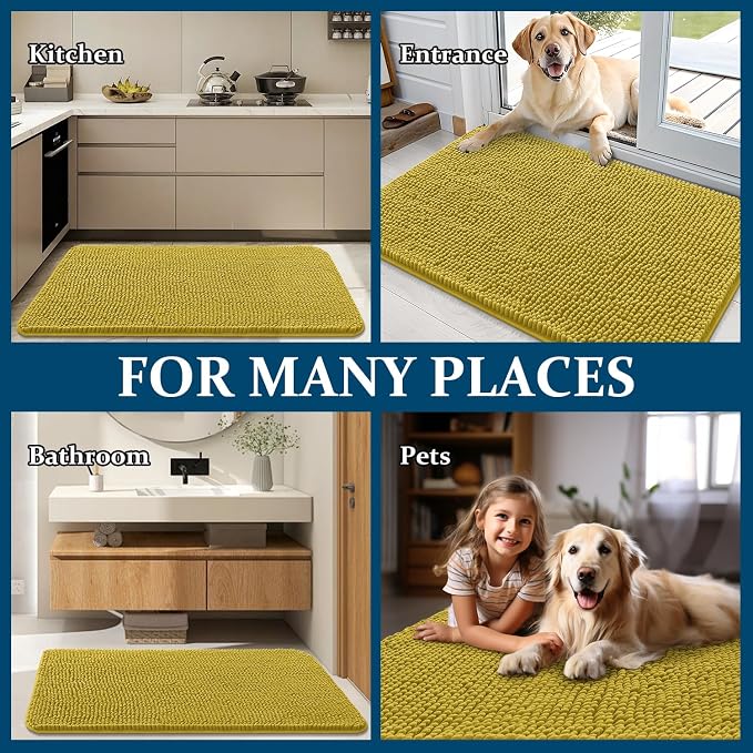 OLANLY Dog Door Mat for Muddy Paws 30x20, Absorbs Moisture and Dirt, Absorbent - Image 8