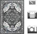 Beglad Area Rugs 4x6 for Living Room, Washable Vintage Rugs -Low Pile Soft - Image 4
