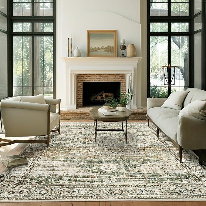 Washable Area Rug 8x10, Large Soft Rugs by Soalmost