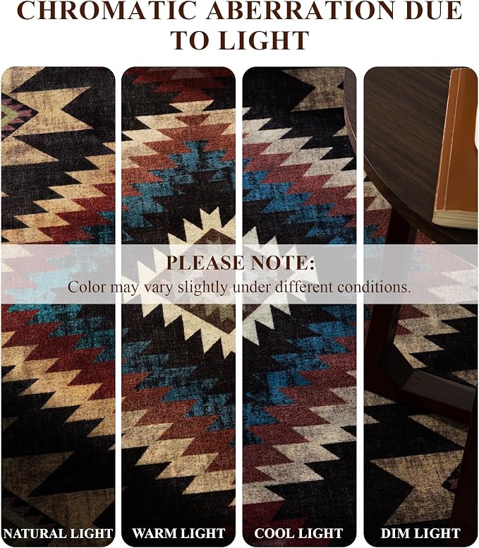 YIHOUSE Rustic Cabin Area Rug for Living Room 8x10, Machine Washable Lodge Bear - Image 4