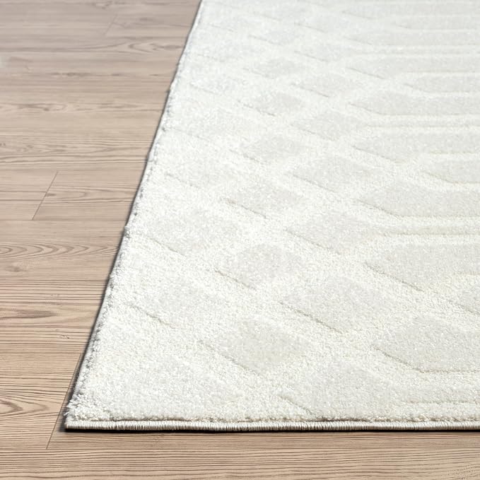 Abani Cozy Cream Area Rug for Living Room, Bedroom - Image 6