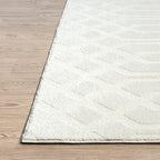 Abani Cozy Cream Area Rug for Living Room, Bedroom - Image 6
