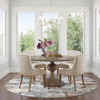 vivorug Round Rug 6ft Abstract Round Area Rug Non-Slip Indoor Carpet - Image 3