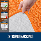 OLANLY Bathroom Rugs 24x16, Extra Soft Absorbent Chenille Bath Rugs, Rubber - Image 6