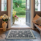 EVERGRACE Area Rugs for Entryway 2x3, Boho Floral Faux Wool Indoor Outdoor by EverGrace